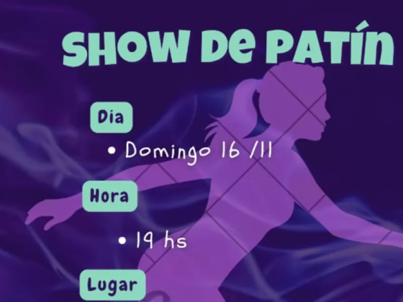 Gran show de patín en el Polideportivo Eva Perón